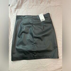 H&M Vegan Leather Mini Skirt, 8